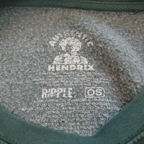 Urban Outfitters Size OS Oversized Crewneck Jimi Hendrix Graphic Sweatshirt - Picture 6 of 8